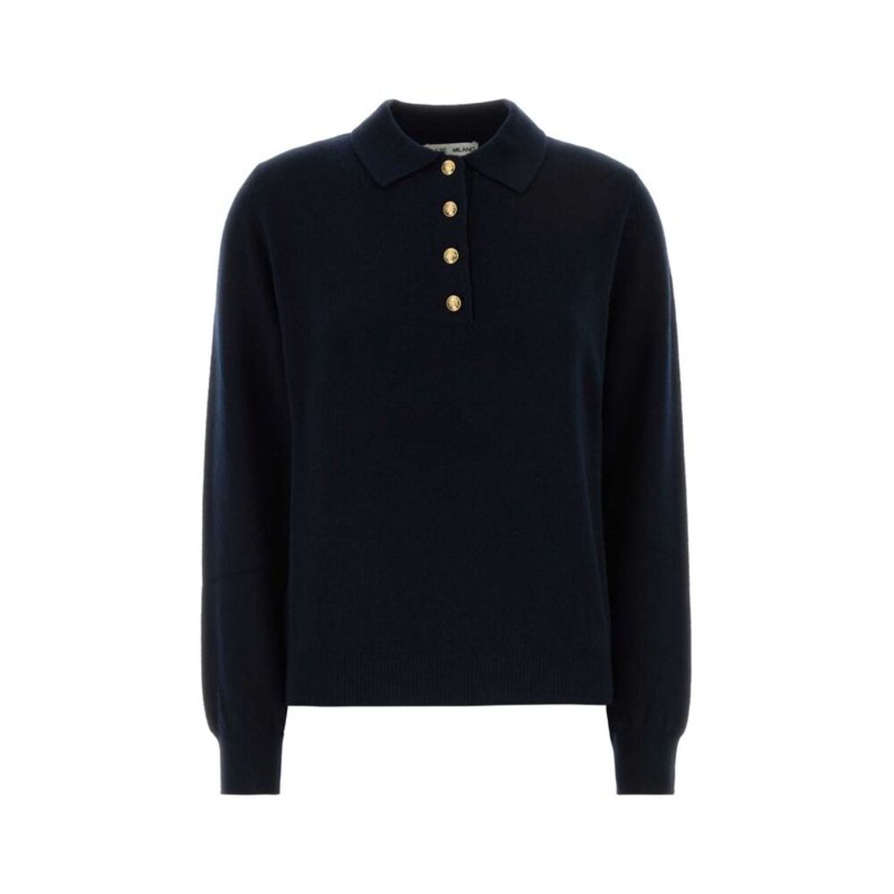 Blaze Women Midnight Blue Wool Blend Highland Polo Shirt